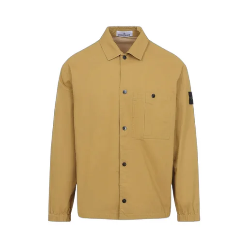 Stone Island Logo Patch Press-Stud Jacket