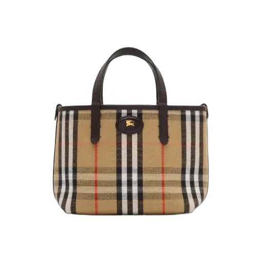 Burberry Mini Bloomsbury Reversible Checked Top Handle Bag