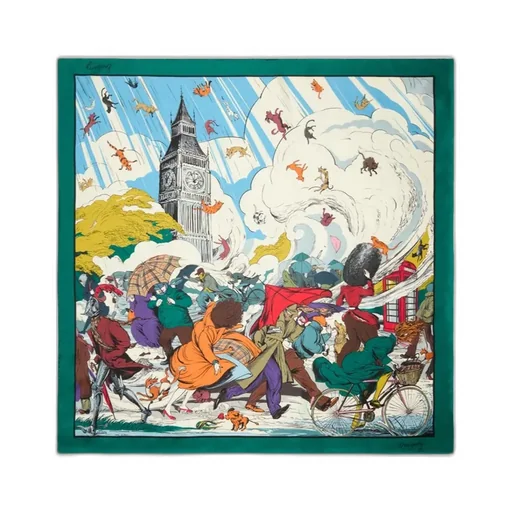 Burberry Raining Cats And Dogs Scarf