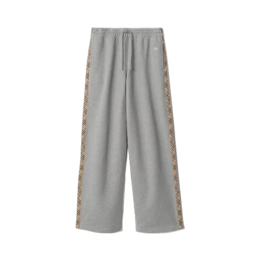 Burberry Wide-Leg Checked Band Drawstring Trousers