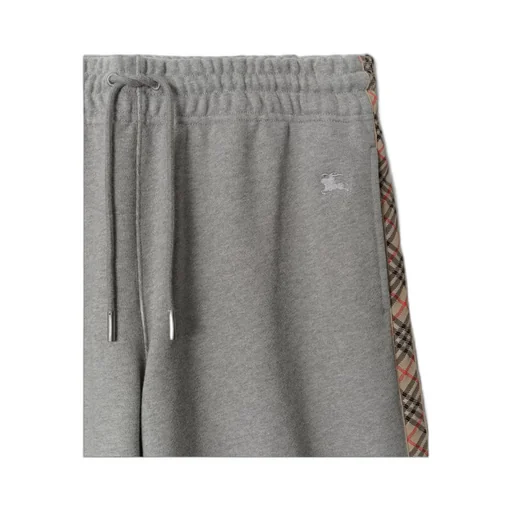 Burberry Wide-Leg Checked Band Drawstring Trousers