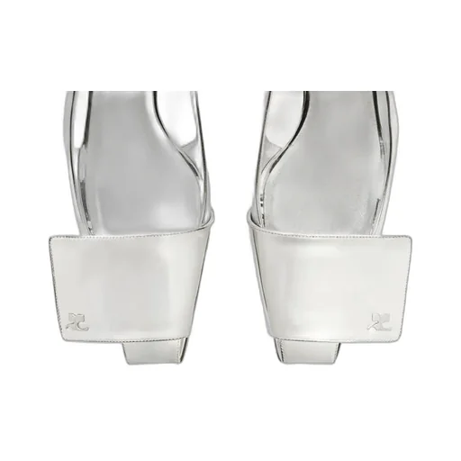 CourrÈGes Fold Mirror Slingback Pumps