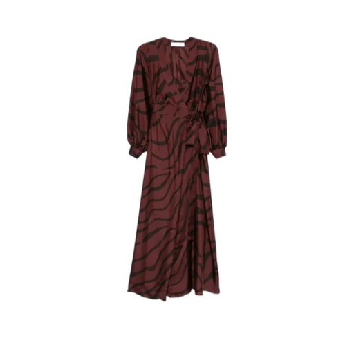 Zebra-Print Wrap Dress