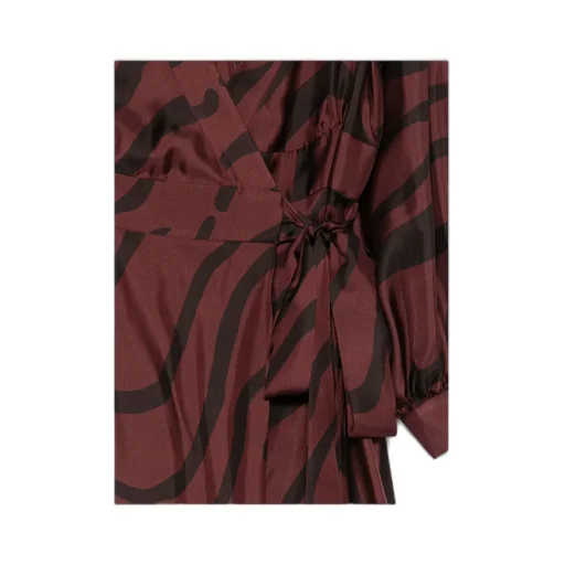 Zebra-Print Wrap Dress