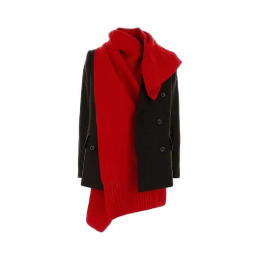 Sacai Notched Lapel Double-Breasted Blazer