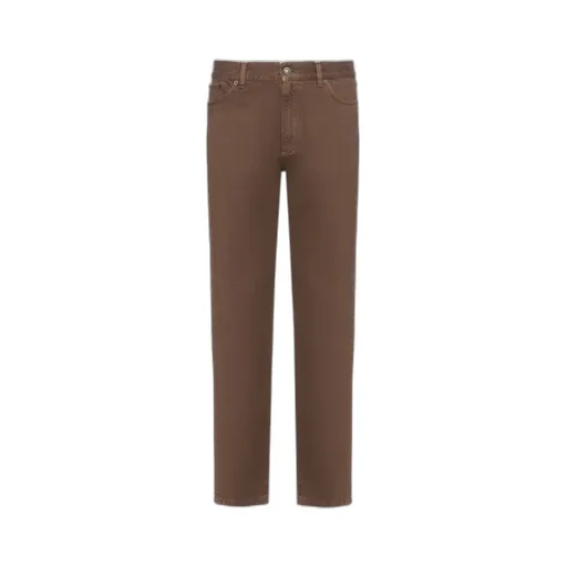 Zegna Logo Patch Straight-Leg Pants