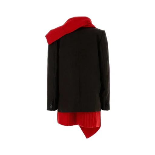 Sacai Notched Lapel Double-Breasted Blazer
