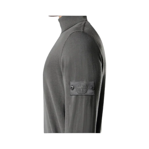 Stone Island Logo Patch Roll-Neck Jumper