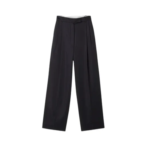 High-Waisted Pleated Casual Pants