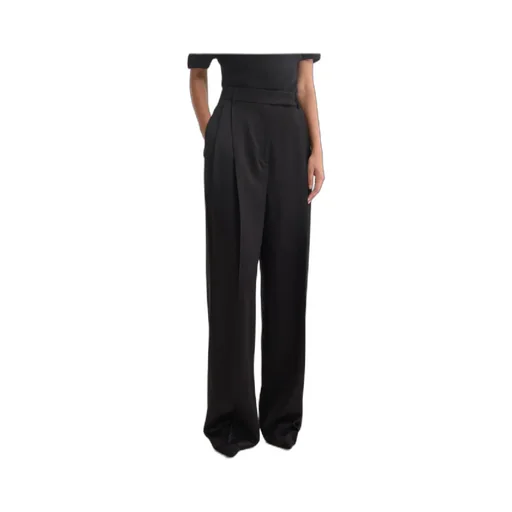 High-Waisted Pleated Casual Pants