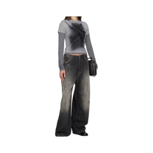 Pleated Hooded T-Shirt