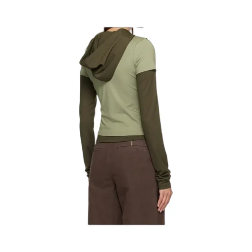 Pleated Hooded T-Shirt