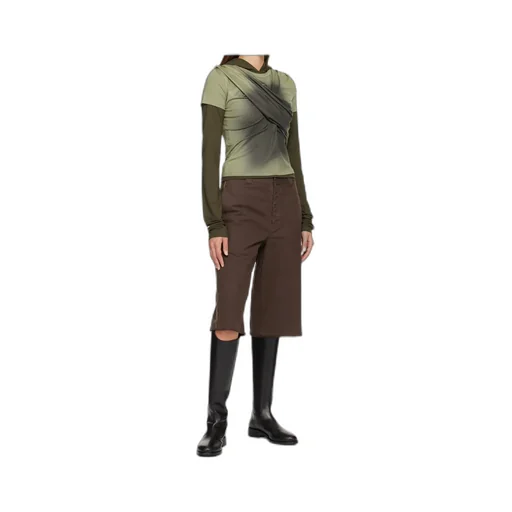 Pleated Hooded T-Shirt