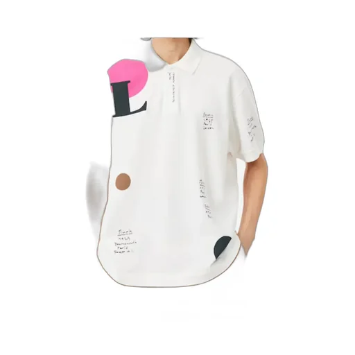 Runway Loose Fit Graphic Piqué Polo Shirt