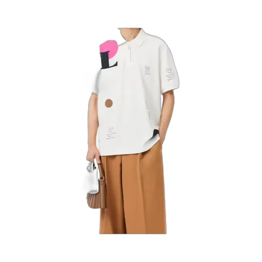 Runway Loose Fit Graphic Piqué Polo Shirt
