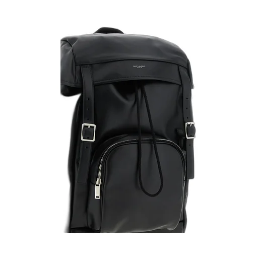 Saint Laurent Logo Printed Buckle Fastening Backpack