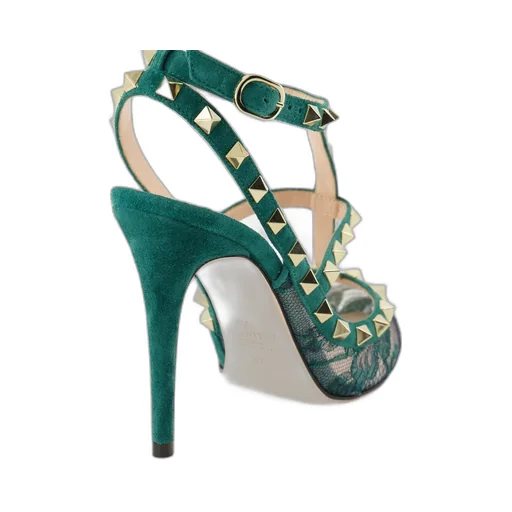 10Mm Rockstud Lace Court Pumps