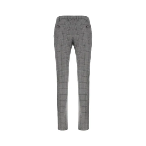 Plaid Straight-Leg Casual Pants