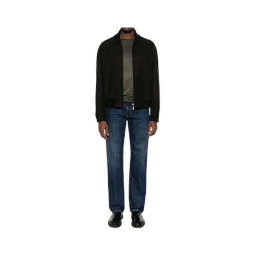 Zip-Up Pocketed Bomber Jacket