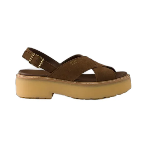 Prada Cross-Strap Sandals