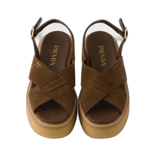 Prada Cross-Strap Sandals