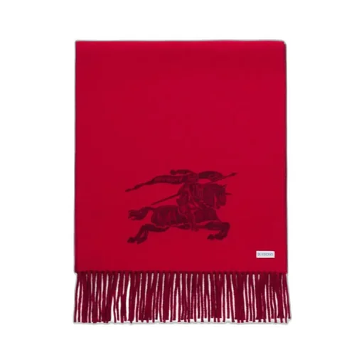 Burberry Ekd Jacquard Fringed-Edge Scarf