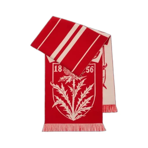 Burberry Pattern Jacquard Frayed-Edge Scarf