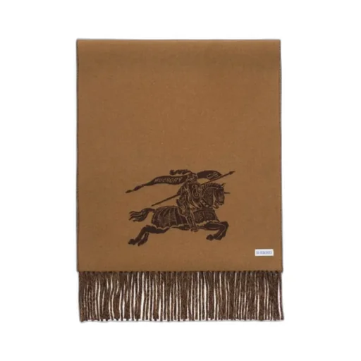 Burberry Ekd Jacquard Fringed-Edge Scarf