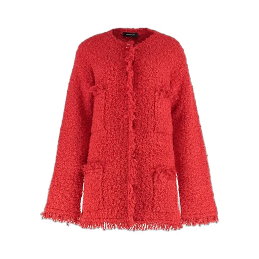 Fabiana Filippi Crewneck Fringed Tweed Jacket