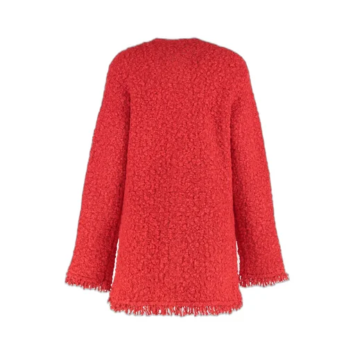 Fabiana Filippi Crewneck Fringed Tweed Jacket
