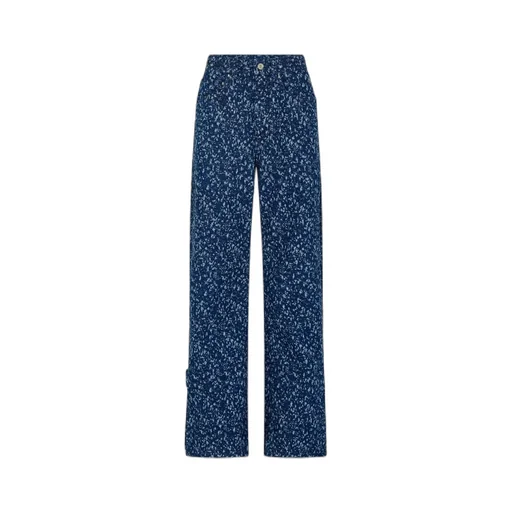Splatter-Print Baggy Jeans