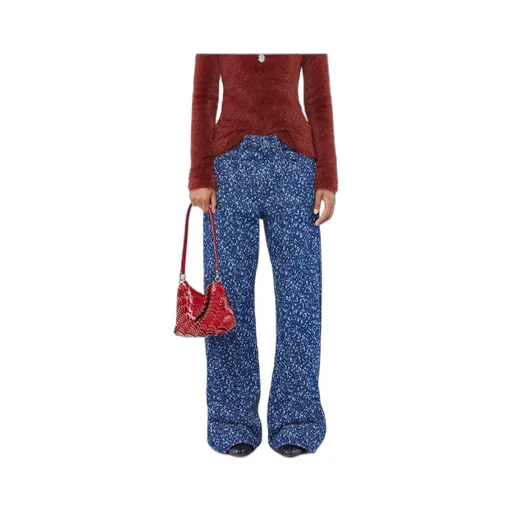 Splatter-Print Baggy Jeans