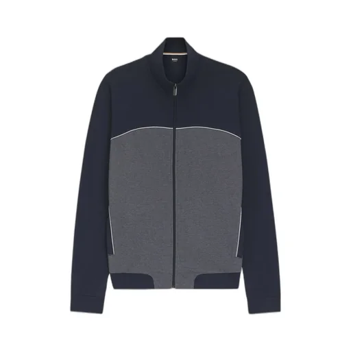 Zip-Up Colour-Block Sweatshirt