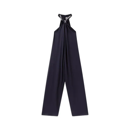 Stella Mccartney Ball-Chain Halterneck Satin Jumpsuit