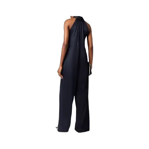 Stella Mccartney Ball-Chain Halterneck Satin Jumpsuit