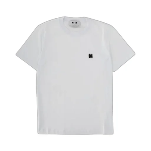 Msgm Logo Embroidered T-Shirt