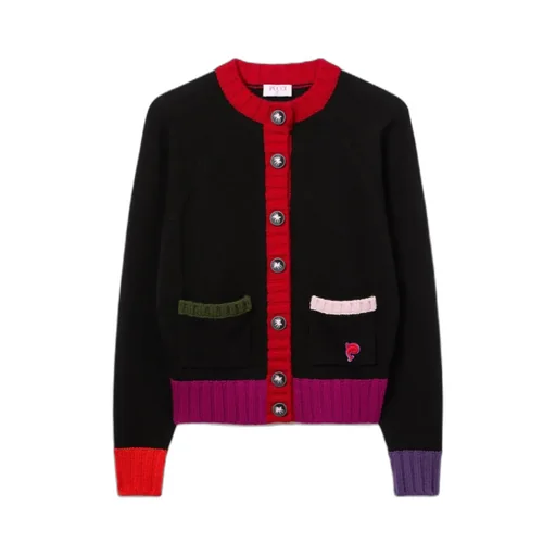 Color-Block Pocket Cardigan
