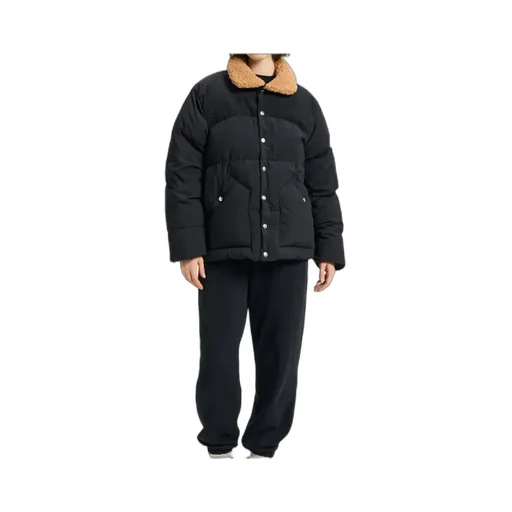 Lapel Long-Sleeved Down Jacket