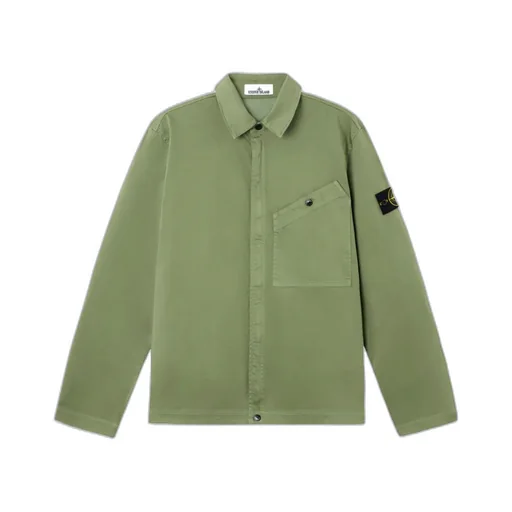 Overshirt With Chest Pocket And Two-Way Zip