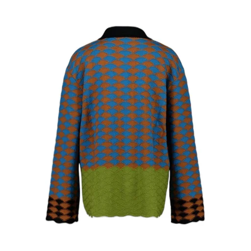 Geometric-Pattern Wool Top