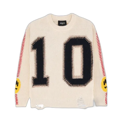 Number-Applique Sweater