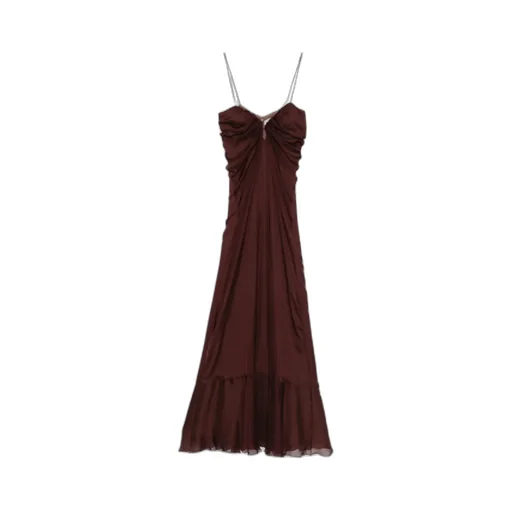 Raquel Diniz Long Dress With Ruffles