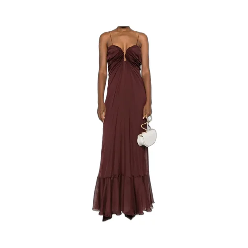 Raquel Diniz Long Dress With Ruffles