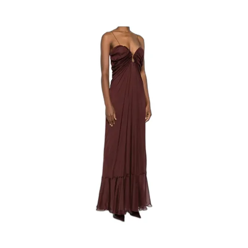 Raquel Diniz Long Dress With Ruffles