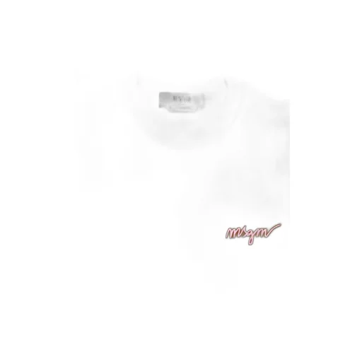 Msgm Cursive Logo Jersey T-Shirt