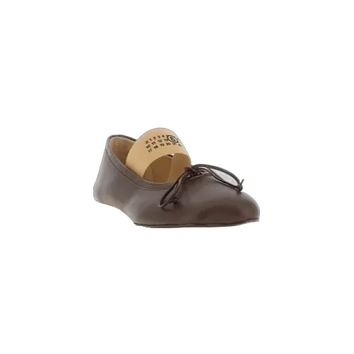 Mm6 Maison Margiela Anatomic Numbers-Motif Bow-Detailed Ballerinas