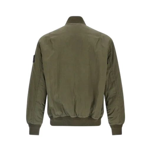 Stone Island Logo Patch Zipped Bomber Jacket