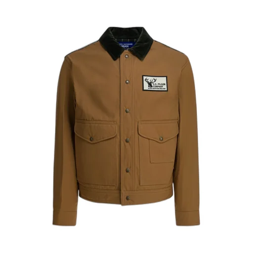 Logo Snap Button Casual Jacket
