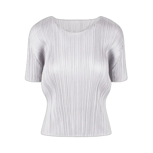Pleats Please Issey Miyake Crewneck Pleated Top