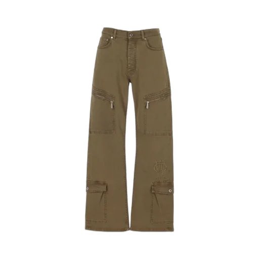 Off-White Logo Embroidered Zip Detailed Trousers